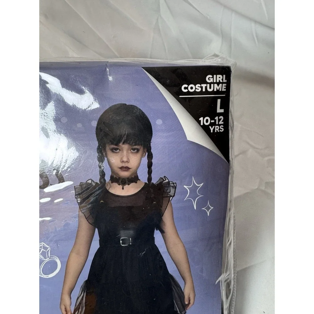 Spooktacular Creations Kids Black Costume Prom Dress Kids L 10-12 Pretend Play